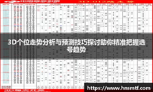 3D个位走势分析与预测技巧探讨助你精准把握选号趋势
